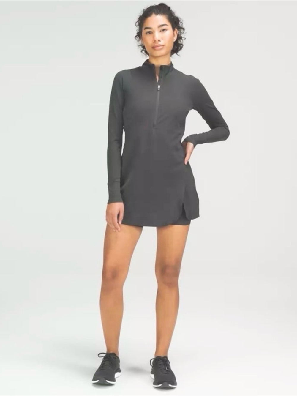 Lululemon Nulux Long-Sleeve Tennis Dress-Graphite Grey